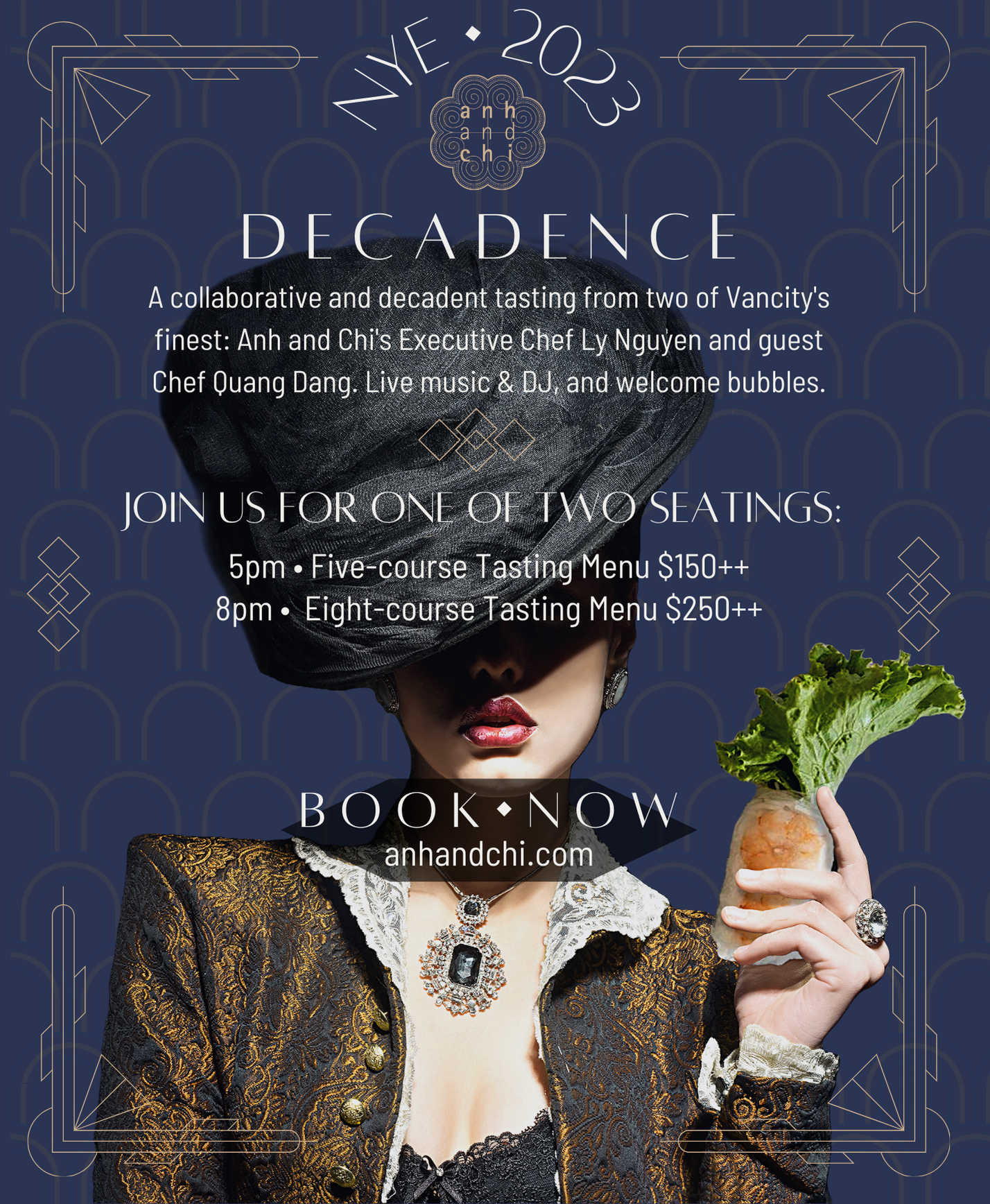 Celebrate NYE 2023 at Anh and Chi