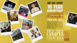 Join us for Canapés & Cocktails 4-6pm Sunday March 8